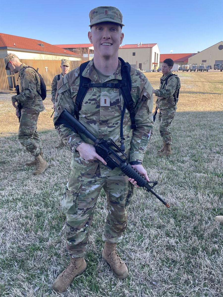 Doc in Air Force OCP uniform during field training